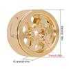 -4.7mm Offset 1.0 Brass Beadlock Wheel Rim Compatible with 1/24 1/18 RC Crawler SCX24 Ascent18 W1011 view 2