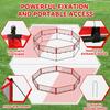Gaga Ball Pit for Kids, Portable Gagaball Court 20ft Equipped with Carry Bag, 2 Gaga Balls, Wind Ropes and Ground Spikes for Sport Games and Indoor & Outdoor Activities view 2