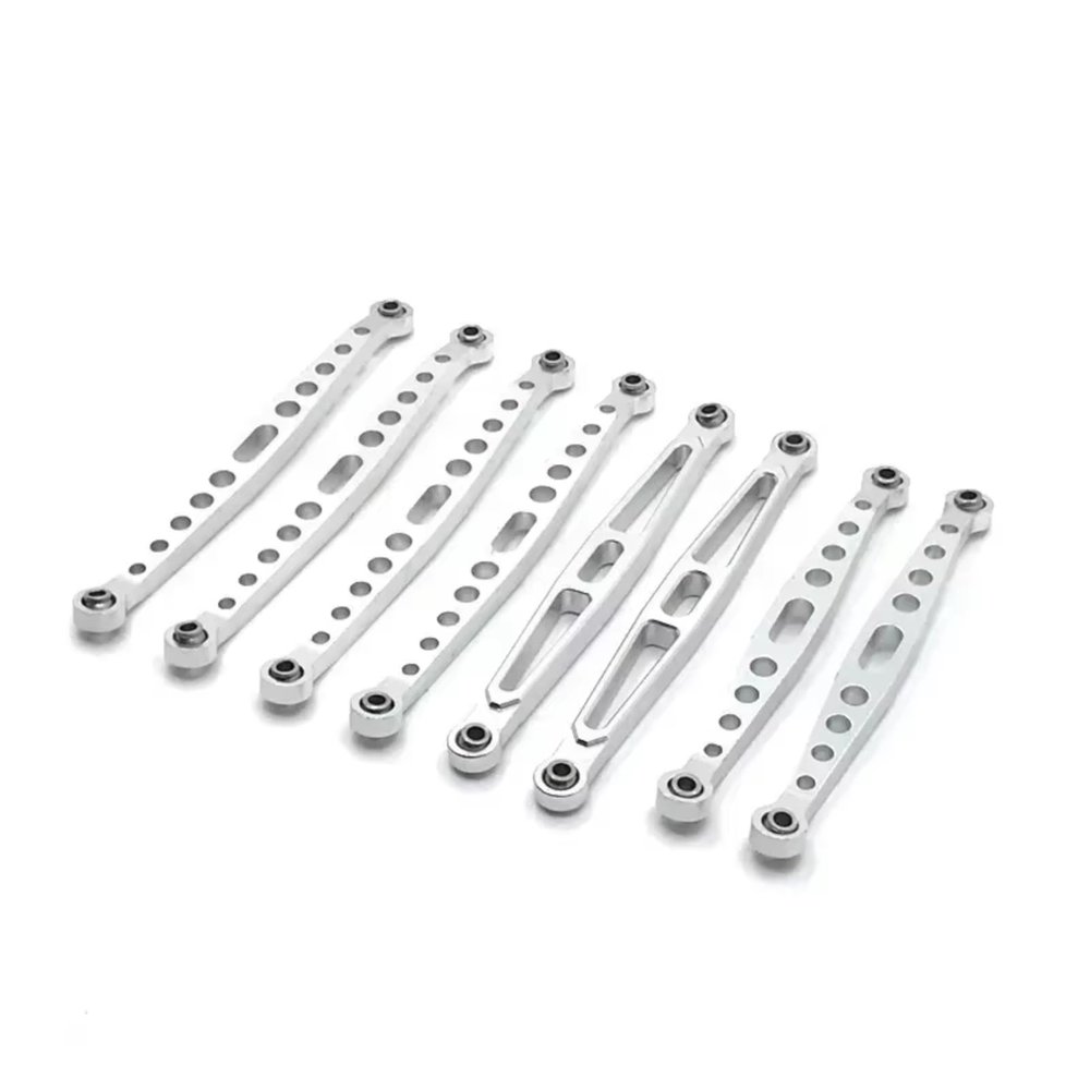 Parts For ZP1001 1002 1003 1004 1/10 Metal Modified Connecting Pull Rod Links Remote Control Car Upgrade Parts(Silver)