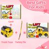 24 Pack Valentines Day Gifts for Kids School - Valentines Exchange Cards for Kids Classroom - Construction Truck Vehicles Toys Card Bulk - Valentine Cards for Toddlers Boys Class Party Favors Prizes view 4