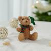 3 Piece Plush For Teddy Bear Ornaments with Santa Hats and Candy Canes for Christmas Tree and Festive Home Decoration view 2