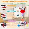 LLUKEME Dancing Talking Zebra Toy, Stuffed Animal Baby Toy Repeating What You Say, Glowing Musical Electronic Zebra with Striped Plush Gifts for Toddlers 1-3 Years Old Valentine's Day Gifts view 2