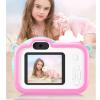 1080P Digital Camera, Dual Lens Compact Small Camera Blue - Auto Focus, Shockproof Design, Kids Friendly Entertainment (Pink) view 2