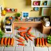 10Pcs Miniature Carrot Models, Artificial Vegetables for Mini Kitchen Decoration, Party Supplies view 3