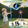 AuroTops 2 in 1 Pack Bow and Arrow Set for Kids 6 Year Old Boy Gifts Boy Toys Age 6-8,Archery Set with Lights Sport Shooting Games for Kids 5-12 Year Old Birthday Gifts Indoor Outdoor view 3