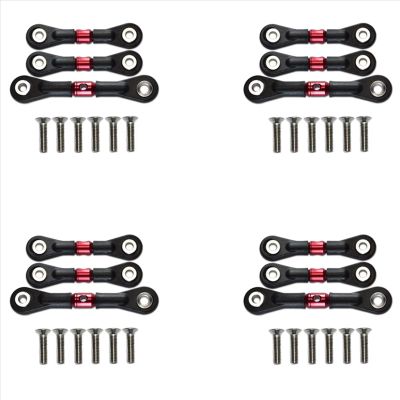 Compatible with Tamiya for TT-02 TT-02T 1/10 RC Car Upgrade Parts Modification Accessories 12Pcs Steering Link Rod Servo RC Car Accessories