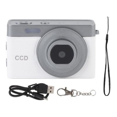 1080P Digital Camera Miniature, Small Lightweight Pink Camera for Kids Ages 7-12 - High Definition Filming, Enhanced Zoom, Ideal for Teens and Beginners (White)