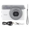 1080P Digital Camera Miniature, Small Lightweight Pink Camera for Kids Ages 7-12 - High Definition Filming, Enhanced Zoom, Ideal for Teens and Beginners (White) view 1