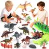29 Pcs Dinosaur Toys for Realistic Jurassic Dinosaurs Figures with Trees&eggs &Fence Playset to Can Create a Dino World, Educational mini Dinosaurs Figures, dinosaur set Gifts for Toddler Boys 3-5 view 1