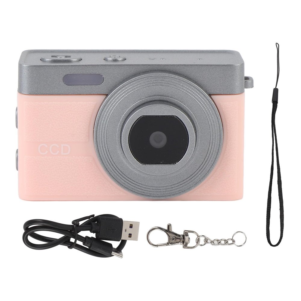 1080P Digital Camera Miniature, Small Lightweight Pink Camera for Kids Ages 7-12 - High Definition Filming, Enhanced Zoom, Ideal for Teens and Beginners (Pink)