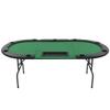 YuuSsea Green Oval Poker Table, 81.1" MDF, 9 Player Capacity, Foldable Card Game Tables for Texas Hold'em, Adults & Family Game Nights view 3