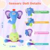 LLUKEME Dancing Talking Elephant Toy, Stuffed Animal Baby Toy Repeating What You Say, Glowing Musical Electronic with Wiggly Trunk Gifts for Toddlers 1-3 Years Old Valentine's Day Gifts view 4