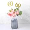 10 Pack Double Sided Glitter 60th Birthday Centerpiece Happy 60th Birthday Centerpiece Sticks Number 60 Table Topper Cake Topper Supplies for Tables Party (Gold) view 2