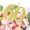 10 Pack Double Sided Glitter 60th Birthday Centerpiece Happy 60th Birthday Centerpiece Sticks Number 60 Table Topper Cake Topper Supplies for Tables Party (Gold) view 4