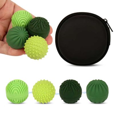 Fidget Toys Balls - 4PCS Textured Sensory Toys Stress Balls for Adults, Anxiety ADHD Autism Relief Items, Office Desk Toy, Fun Textures Gadgets, Stocking Stuffers & Gifts for Teens