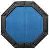 YuuSsea 8-Player Folding Poker Table, Blue Engineered Wood, Felt, Artificial Leather, Steel Frame, 42.5-inch Octagon Game Tables for Texas Hold'em, Adults view 4