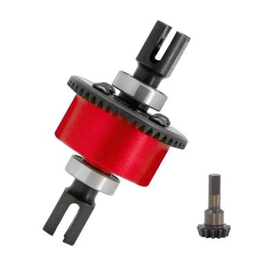 Metal Front Rear Differential 43T 13T Compatible with RC Car Models 1 7 Infraction Limitless 1 8 1 10 6S Upgrade Parts Accessories(Red)
