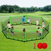 Gaga Ball Pit for Kids, Portable Gagaball Court 15ft Equipped with Carry Bag, 2 Gaga Balls, Wind Ropes and Ground Spikes for Sport Games and Indoor & Outdoor Activities view 1
