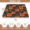 JUZIHAI Halloween Pumpkins Baby Play Mat for Floor 50'' x 50'', Soft Foldable Waterproof Crawling Playpen Mat with Non-Slip Bottom for Infants Toddlers Kids view 2