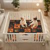 JUZIHAI Halloween Pumpkins Baby Play Mat for Floor 50'' x 50'', Soft Foldable Waterproof Crawling Playpen Mat with Non-Slip Bottom for Infants Toddlers Kids view 4