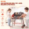 EDUBEBO Wooden BBQ Grill Playset - Kids Toy Kitchen Play Set for Toddlers with Pretend Play Food & Grilling Accessories, Indoor Outdoor Cooking Toy Gift for Boys Girls Ages 3+ view 2