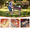 EDUBEBO Wooden BBQ Grill Playset - Kids Toy Kitchen Play Set for Toddlers with Pretend Play Food & Grilling Accessories, Indoor Outdoor Cooking Toy Gift for Boys Girls Ages 3+ view 4