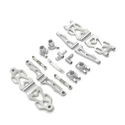 Parts For SCY For JJRC 16101 16102 16103 16104 16106 16201 1/16 Metal For Swing Arm Steering Cup Connecting Rod Set RC Car Upgrade Parts(Silver)