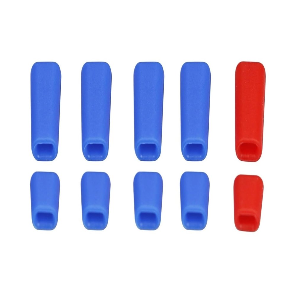 10PCS LDARC Non-Slip Control Switch Protection for Sleeve for Silicone Cover for Flysky JR FUTABA Frsky RadioLink RC for FPV Transmitter(Blue and Red)