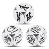 3 Pcs Stocking Stuffers for Adult Women Men Santa Swap Gift Exchange Dice for Couple Christmas Dice Gift Food Decision Decider for Couple Date Night Gifts for Him Her Husband Wife White Elephant Gifts view 1