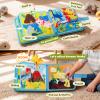 Busy Book, Maypott 3D Stereoscopic Dinosaur Felt Learning Busy Board for Toddlers 1-3 Ages Babies, Early Learning Toys Toddler Sensory Toys for Kids Farm Animals Felt Board Travel Educational Toy view 2