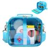 Covkev Carrying Case Compatible with Little Tikes Story Dream Machine Starter Set, Large Portable Storage Bag with 12 Elastic Straps for Storybooks, Audio Play Characters, Projector Blue (Case Only) view 1
