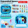 Covkev Carrying Case Compatible with Little Tikes Story Dream Machine Starter Set, Large Portable Storage Bag with 12 Elastic Straps for Storybooks, Audio Play Characters, Projector Blue (Case Only) view 3