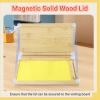 Montessori Sand Tray with Lid, Sand Trays for Classroom, Wooden Sand Letter Tracing Tray with Letters and Numbers Preschool Classroom Must HavesYellow view 3