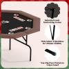 SLEKVERSA Octagon Poker Table - 8 Player Casino Style Folding Poker Table with Cup Holders, Blackjack & Texas Holdem Card Game Table for Home Parties, Casino Equipment view 4
