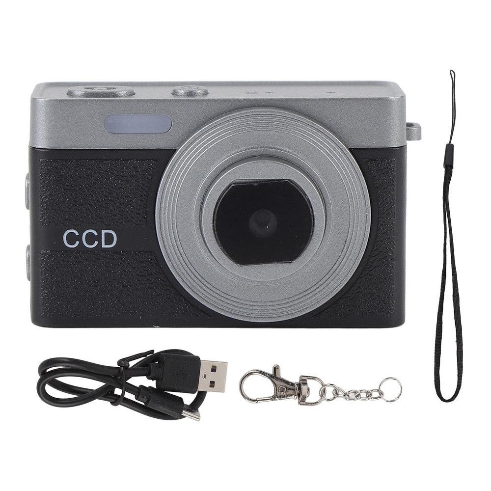 1080P Digital Camera Miniature, Small Lightweight Pink Camera for Kids Ages 7-12 - High Definition Filming, Enhanced Zoom, Ideal for Teens and Beginners (Black)