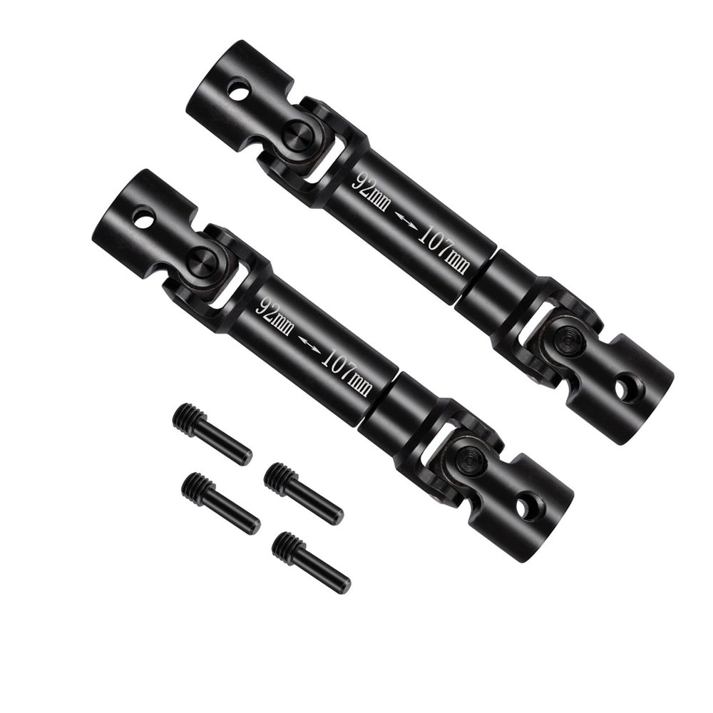 2PCS RC Drive Shaft Steel Front&Rear 92~107mm Driveshaft for 1/6th Axial SCX6 AXI05000 Crawler Car Upgrade Parts