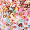AIPULIDUO 120pcs Slime Charms Food Strawberry Ice Cream Cute Set, Mixed Batch Various Resin Flat Back Cute Set, DIY handicrafts, Decorations, Scrapbook, Decorations, Hairpins C view 2
