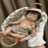 Abenduot 10inch/26cm Can Open Mouth Full Body Silicone Baby Doll Realistic Preemie Reborn Baby Doll Girls with Hand Rooted Hair view 2