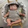Abenduot 10inch/26cm Can Open Mouth Full Body Silicone Baby Doll Realistic Preemie Reborn Baby Doll Girls with Hand Rooted Hair view 4