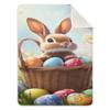 xigua Cute Easter Bunny Baby Blanket Cotton Blanket for Infants, Lightweight Soft Receiving Blanket & Swaddling Blanket for Crib, Stroller, Nursery Blankets, 30x40 inch view 1