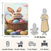 xigua Cute Easter Bunny Baby Blanket Cotton Blanket for Infants, Lightweight Soft Receiving Blanket & Swaddling Blanket for Crib, Stroller, Nursery Blankets, 30x40 inch view 3