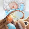 xigua Cute Easter Bunny Baby Blanket Cotton Blanket for Infants, Lightweight Soft Receiving Blanket & Swaddling Blanket for Crib, Stroller, Nursery Blankets, 30x40 inch view 4