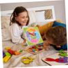 WHAMVOX Wooden Teaching Clock for Recognition Learning Clock Educational Teaching Aid for Promotes Hand-Eye Coordination and Logical Skills Wood Material for Kindergarten Use view 2