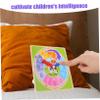 WHAMVOX Wooden Teaching Clock for Recognition Learning Clock Educational Teaching Aid for Promotes Hand-Eye Coordination and Logical Skills Wood Material for Kindergarten Use view 4
