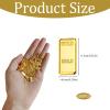 100PCS Tiny Fake Gold Bar for Crafts and Dollhouse Miniatures, Shiny Novelty Item for Fairy Garden, Micro Landscaping, Christmas, and Chinese New Year Decorations view 2