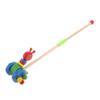 COOLHIYA Wooden Push with Handle Cartoon Animal Design Sturdy Walker Cart for Boys and Montessori Push Walker for Motor Skill Development view 1