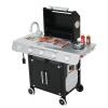 EDUBEBO Realistic Kids Wooden BBQ Grill Playset - Toddler Play Grill Station for Indoor & Outdoor, Pretend Play Toy Grill for Kids Ages 3-8, Wooden Kitchen Cooking Toy with Toy Food & Grilling Tools view 1