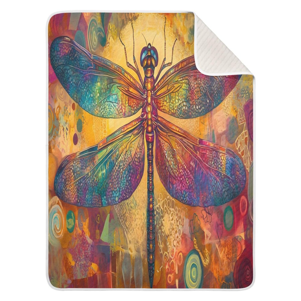 xigua Dragonfly Baby Blanket Cotton Blanket for Infants, Lightweight Soft Receiving Blanket & Swaddling Blanket for Crib, Stroller, Nursery Blankets, 30x40 inch