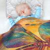 xigua Dragonfly Baby Blanket Cotton Blanket for Infants, Lightweight Soft Receiving Blanket & Swaddling Blanket for Crib, Stroller, Nursery Blankets, 30x40 inch view 4