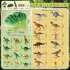 45 Pcs Dinosaur Toys for Kids 3-5, Realistic Jurassic Dinosaurs Figures with Eggs Trees Fence Playset to Can Create a Dino World, Educational Figures, dinosaur set Gift for Toddler Boys & Girls 5-7 view 2
